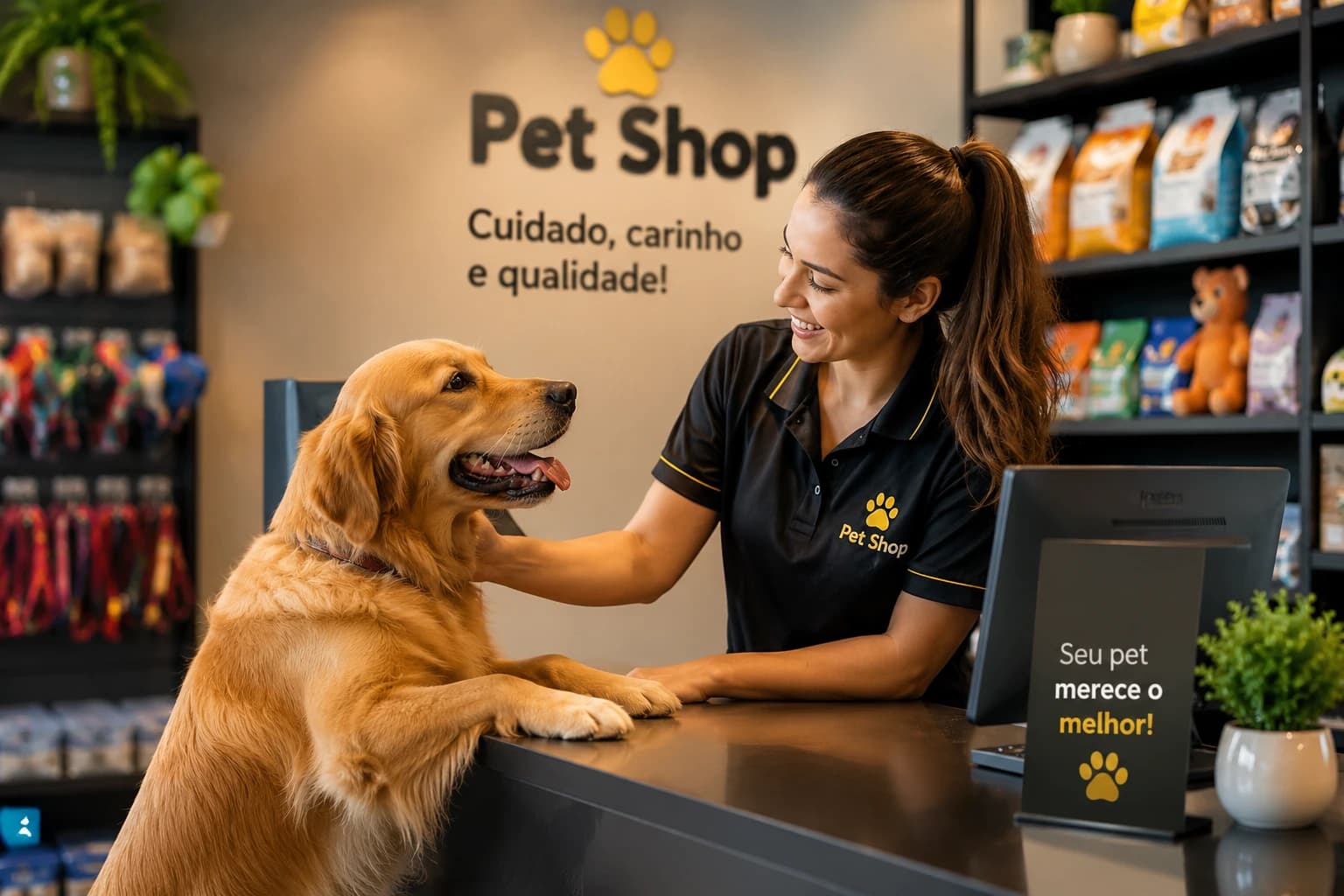 Pet shop com banho e tosa, lembretes e novas compras pelo WhatsApp